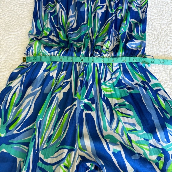 Lilly Pulitzer Blue and White Tropical Jumpsuit - Picture 8 of 13
